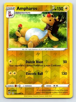Ampharos 057/189 Rare Darkness Ablaze Pokemon Reverse Holo Lightly Played - Image 1