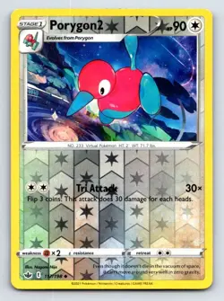 Porygon2 117/198 Uncommon Chilling Reign Pokemon Reverse Holo Near Mint - Image 1