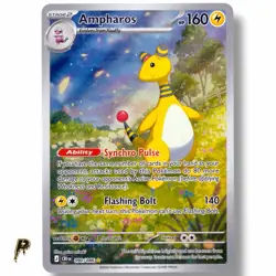 2026 Pokemon Chaos Rising Ampharos 090/086 Illustration Rare Holo NM - Image 1