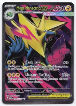 Pokemon TCG Mega Manectric ex 158/132 Mega Evolution NM - Image 1