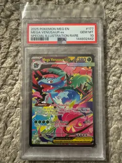 2025 POKEMON MEG EN-MEGA EVOLUTION #177 MEGA VENUSAUR EX PSA 10 - Image 1