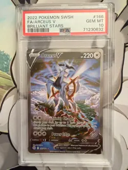 Pokemon Arceus V 166/172 Brilliant Stars Full Art Holo Ultra Rare ENG PSA 10 - Image 1