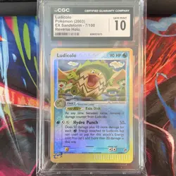 Pokemon Ludicolo EX Sandstorm Reverse Holo Rare #7 CGC 10 Gem Mint - Image 1