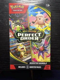 Pokemon TCG Mega Evolution Perfect Order Booster Bundles New Sealed 6 Packs - Image 1