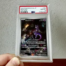 2023 Pokemon Mewtwo AR 183/165 SV2a Japanese PSA 10 GEM MT Art Rare Card - Image 3