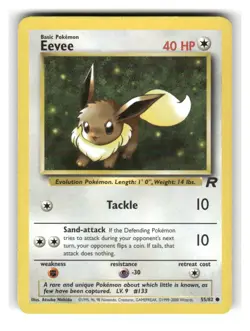 Eevee 55/82 Common Team Rocket Pokemon Unlimited Lightly Played - Image 1