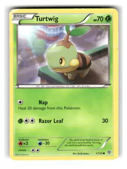 Turtwig 1/135 Common Plasma Storm Pokemon Moderately Played - Image 1