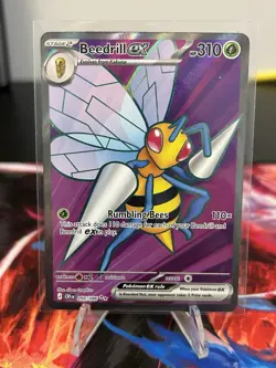 Pokemon TCG Beedrill EX Full Art Chaos Rising English 098/086 NM - Image 1