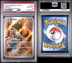 2024 Pokemon Mimikyu #075 Black Star ETB Promo SVP Paldean Fates 75 PSA 10 TCG - Image 3
