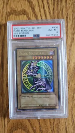 Yugioh 2002 Yugi Dark Magician 1st SDY-006 PSA 8 - Image 1