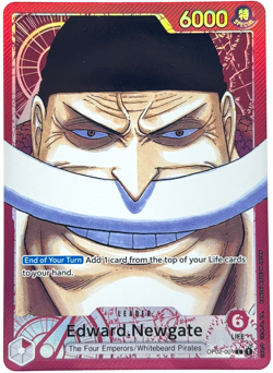 One Piece Edward Newgate Paramount War OP02-001 Alt Art English Leader - Image 1
