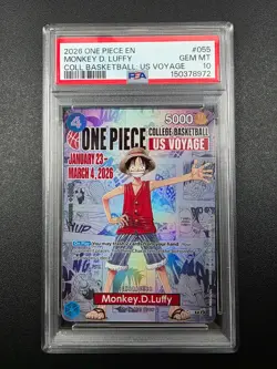 PSA 10 COLLEGE BASKETBALL : US VOYAGE MONKEY D. LUFFY ONE PIECE PROMOS 2026 - Image 3