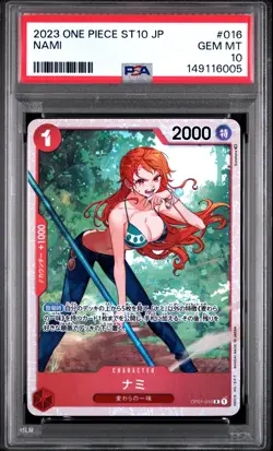 Nami 016 One Piece Japanese PSA 10 - Image 1