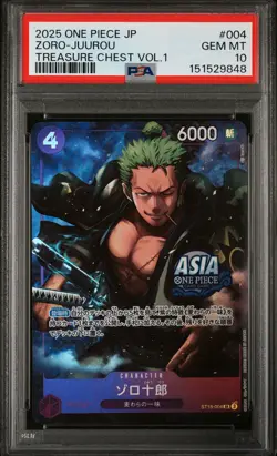 Zoro-juurou 004 One Piece Treasure Chest Vol.1 One Piece Japanese PSA 10 - Image 1