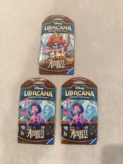 3-Disney Lorcana Booster Sleeves Azurite Sea - Image 1