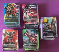 GUNDAM CARD GAME BULK 350 CARD LOT GD04 BANDAI ENGLISH C/U/R + EXTRA RESOURCES - Image 1