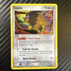 Tauros 12/100 EX Crystal Guardians Holo Rare Pokemon Card LP - Image 1