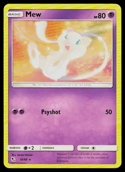 Pokemon Card Hidden Fates Mew 32/68 Rare - Image 1