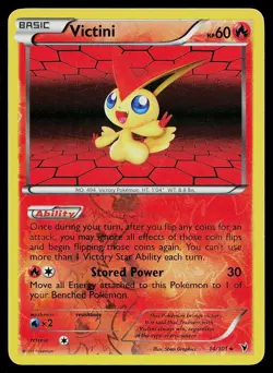 Pokemon Card Noble Victories Victini 14/101 Rare Reverse Holo - Image 1