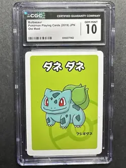 CGC Gem Mint 10 Pokemon 2019 Japanese Playing Cards Old Maid Bulbasaur G130 - Image 1