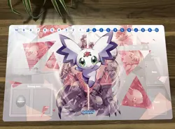 Digimon Culumon Playmat CCG DTCG Mat Pad Trading Card Game Mat Zones Free Bag - Image 1
