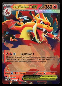 Mega Charizard Y ex 022/217 Holo Ascended Heroes Pokemon Card - Image 1