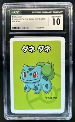 2019 Pokemon Playing Cards Japanese Bulbasaur Old Maid CGC 10 - Image 1