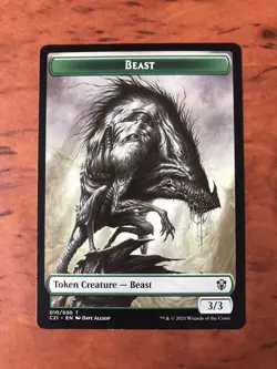 Fish / Beast Token MTG Magic the Gathering Card NM Near Mint Commander C21 - Image 2