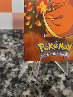 HOLO E4 #04 CHARMANDER TOPPS POKEMON 1ST ED STAGE 1 BLUE LOGO CARD TV ANIMATION - Image 5