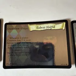 Hermione Granger Professor Thomas Hagrid Foil Holo Harry Potter TCG Vtg 6 Cards - Image 3