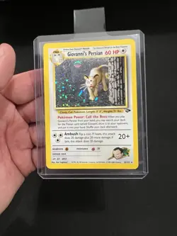Giovanni's Persian ⭐ 8/132 Holo Gym Challenge Rare Pokemon Card - Image 1
