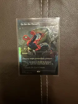 MTG Magic The Gathering Secret Lair Poster Foil Spiderman 1996 Go for the Throat - Image 1