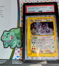 Pokemon Nidoking Aquapolis Crystal Holo Rare #150 PSA 9 Mint - Image 1