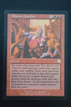 Magic The Gathering MTG THIEVES' AUCTION Mercadian Masques MP Moderately Played - Image 1