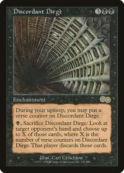 2x Discordant Dirge Urza's Saga LP MTG - Image 1