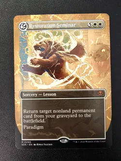 MTG Magic 1x Restoration Seminar BORDERLESS NONFOIL (M/NM) Secrets of Strixhaven - Image 1