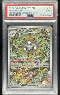 Magneton Surging Sparks Pokemon Center ETB Black Star Promo #159 PSA 9 - Image 1