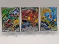 Pokemon First Partner Illustration Collection Series 1 Kanto Gen 1 Starters Set - Image 1
