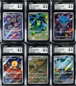 Lot of (6) 2025 Pokemon Japanese Mega Dream ex Art Rare Holo - CGC NM/MINT+ 8.5 - Image 1