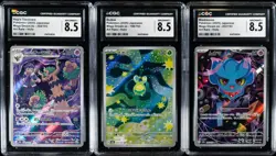 Lot of (6) 2025 Pokemon Japanese Mega Dream ex Art Rare Holo - CGC NM/MINT+ 8.5 - Image 4