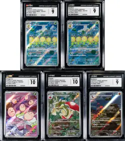 Lot of (5) 2024 Pokemon Japanese Art Rare Holo CGC MINT 9 - GEM MINT 10 - Image 1