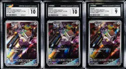 Lot of (3) 2023 Pokemon JP Ruler of the Black Flame AR Holo 117 Varoom CGC 9-10 - Image 1