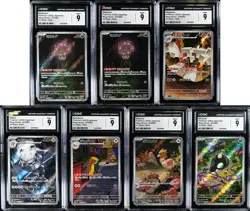 Lot of (7) 2025 Pokemon Japanese Mega Brave Art Rare Holo CGC MINT 9 - Image 1