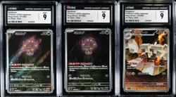 Lot of (7) 2025 Pokemon Japanese Mega Brave Art Rare Holo CGC MINT 9 - Image 2