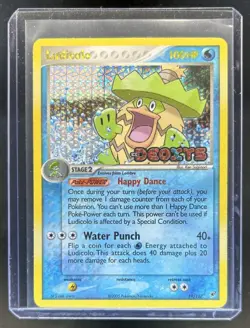 2005 Pokemon EX Deoxys Ludicolo Reverse Holo #19/107 Damaged - Image 1