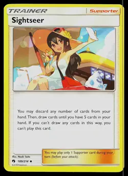Pokemon Card Lost Thunder Sightseer 189/214 Uncommon - Image 1