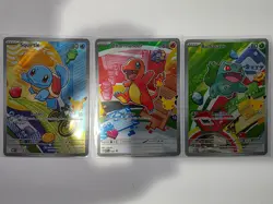 Pokemon First Partner Illustration Collection Series 1 Kanto Gen 1 Starters Set - Image 1