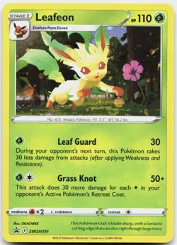 Leafeon SWSH191 Holo Promo Sword & Shield Promo Pokemon Near Mint - Image 1