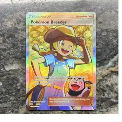 Pokemon Breeder 73/73 Shining Legends Ultra Rare Full Art Holo Trainer English - Image 1