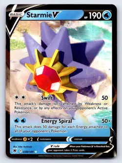 Starmie V 030/189 Holo V Rare Astral Radiance Pokemon Near Mint - Image 1